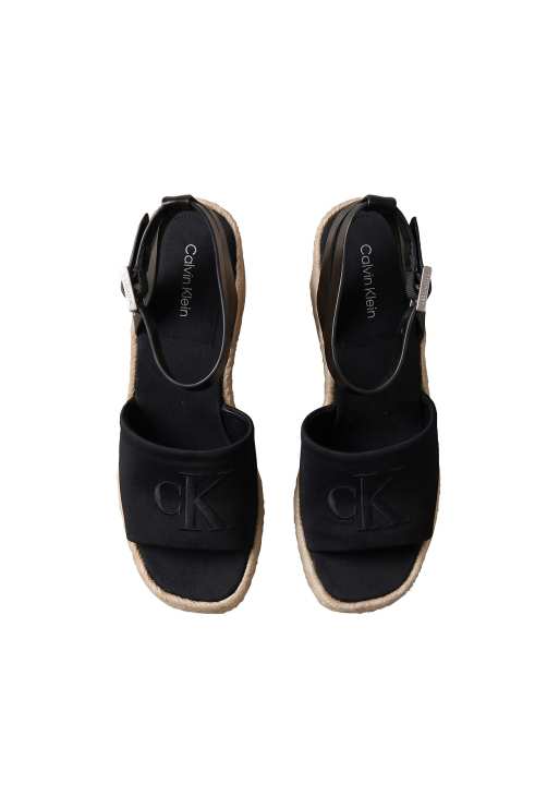 Calvin Klein – Elizabeth – Espadrille-Sandalen in CK-Schwarz mit Keilabsatz, 4 von 6