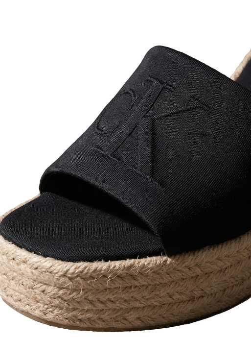 Calvin Klein – Elizabeth – Espadrille-Sandalen in CK-Schwarz mit Keilabsatz, 5 von 6