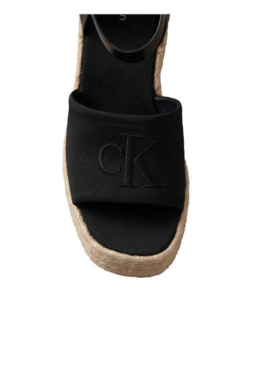 Calvin Klein – Elizabeth – Espadrille-Sandalen in CK-Schwarz mit Keilabsatz, 6 von 6