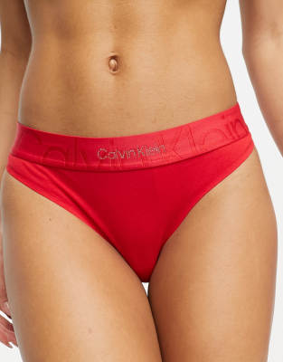 Calvin Klein CK 96 high waist thong in hot pink animal lace