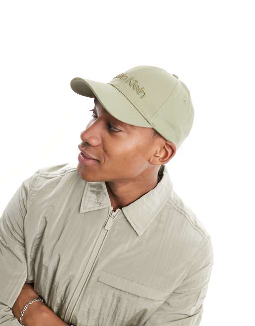 Calvin Klein embroidered baseball cap in green ASOS