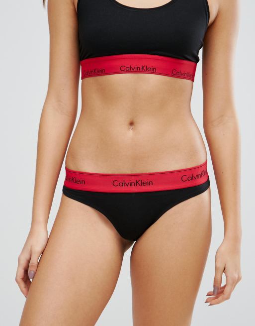 Calvin klein women's thong best sale and bralette