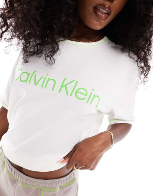 Calvin Klein - Ensemble à manches courtes avec short - Blanc