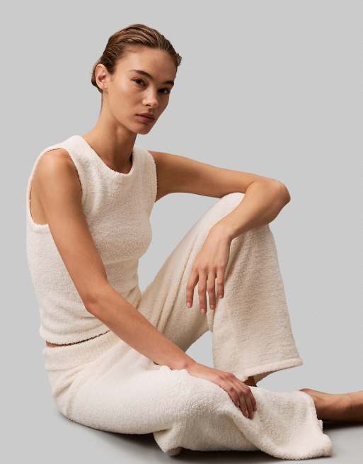 Calvin Klein - Ensemble confort en maille douce - Ivoire