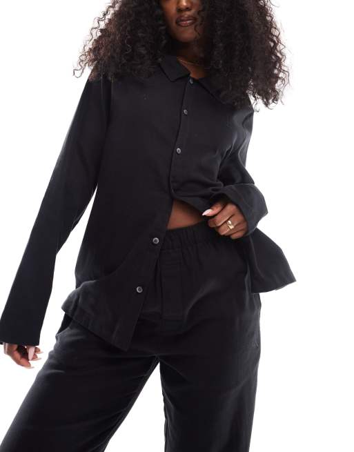 Calvin Klein - Ensemble de pyjama à manches longues - Noir