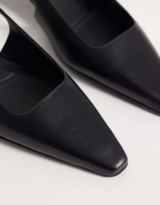 Calvin Klein escarpins slingback à bout fermé à petit talon noirs, 3 de 5