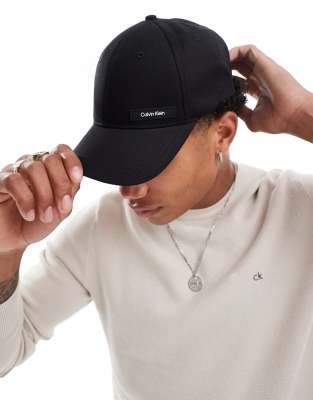 Calvin Klein Essential Logo Cap In Black