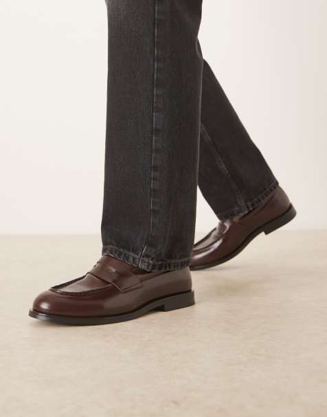Calvin Klein – Essential – Penny-Loafer in Braun mit Markendetail - view 1