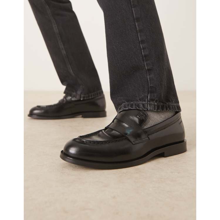Calvin Klein Essential penny loafers with brand detailing in  display picture 1