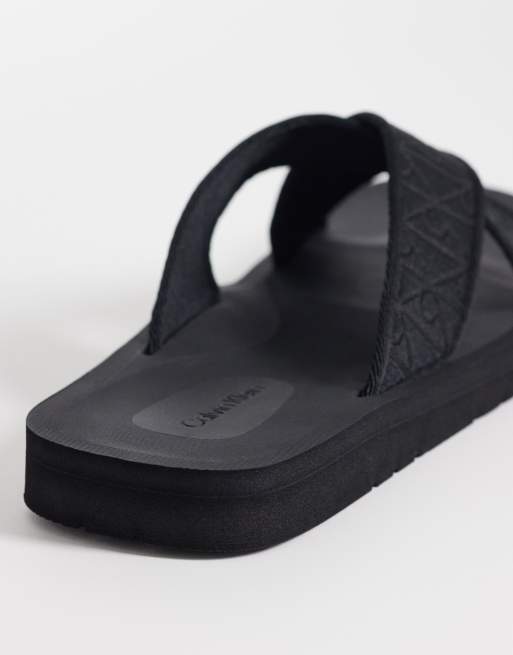 Calvin Klein - Essential - Sandali neri con incrocio, 4 di 4