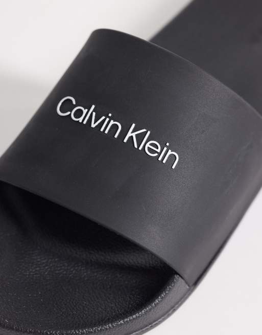 Calvin Klein – Essential – Slider in Schwarz mit Monogramm-Logo, 3 von 4