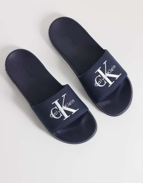 Calvin Klein essential slides in navy - view 1