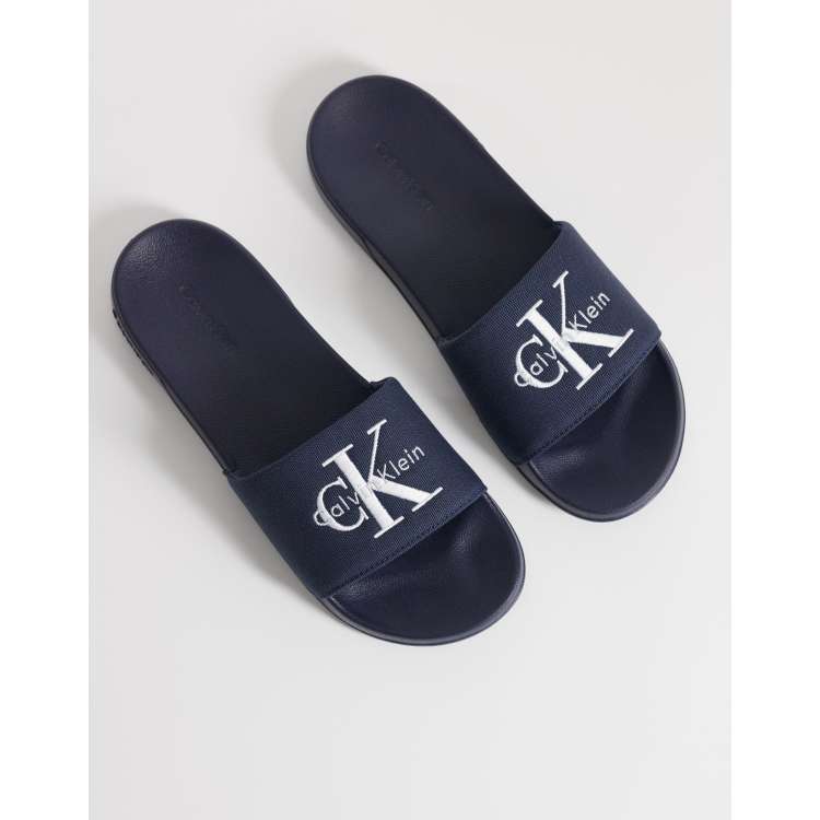 Calvin Klein essential slides in navy | ASOS display picture 1