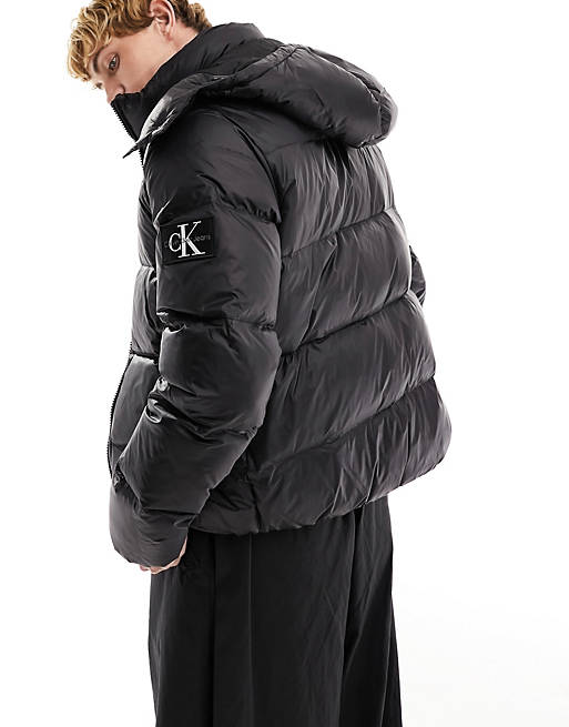 Calvin Klein essentials down jacket in black | ASOS
