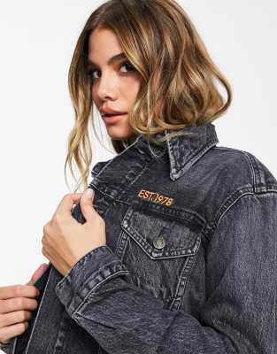 calvin klein women's denim trucker jacket