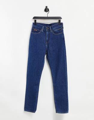 Calvin Klein EST 1978 Jean droit ajuste Bleu delave fonce ASOS