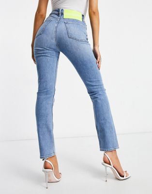 Calvin Klein EST 1978 narrow jeans in light blue | ASOS | Stretchjeans
