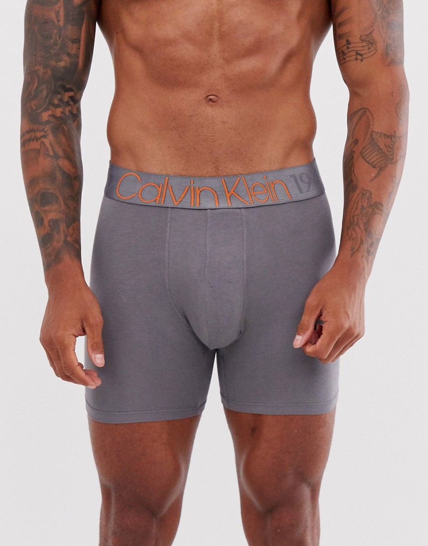 Calvin Klein - Evolution - Katoenen boxershort met logo op tailleband in grijs