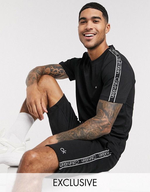 Calvin Klein exclusive black t-shirt with black logo taping
