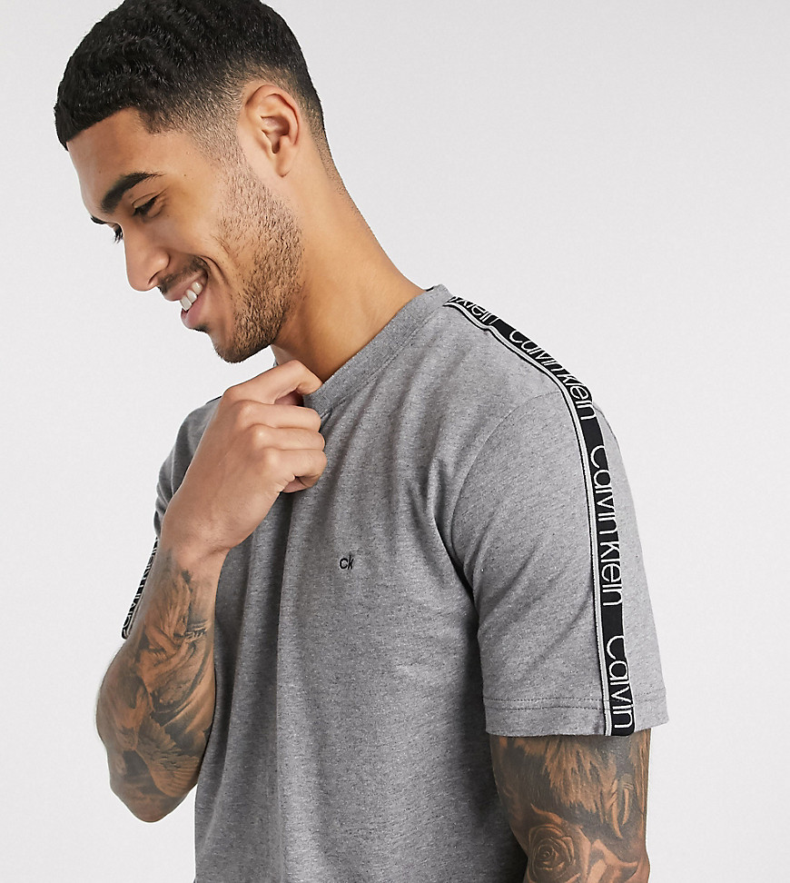 Calvin Klein exclusive grey t-shirt with black logo taping