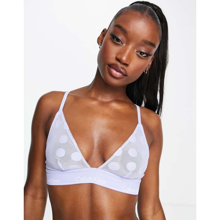 Buy Calvin Klein Red Modern Cotton Unlined Triangle Bralette from