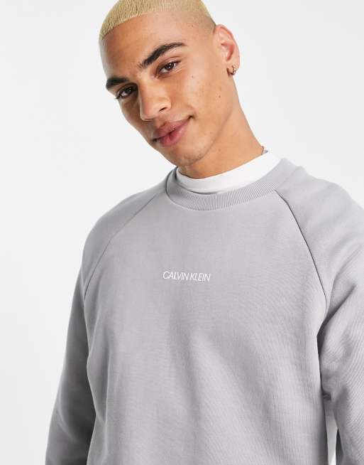 Calvin Klein Logo Jacquard Crew Sweat CK Black