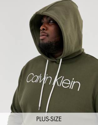 Calvin Klein Exclusive to ASOS logo hoodie in dark green