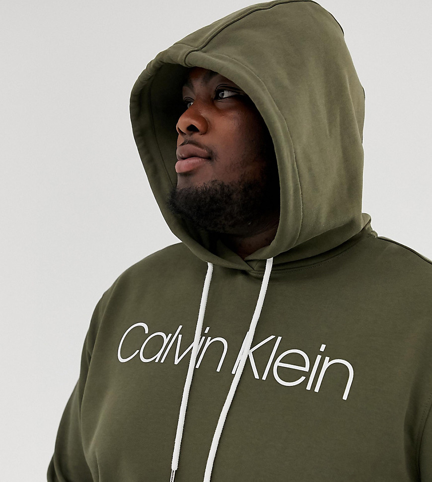 Calvin Klein Exclusive to ASOS logo hoodie in dark green