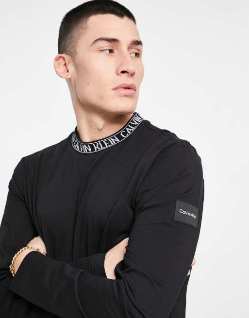 Calvin Klein exclusive to ASOS long sleeve t-shirt in black