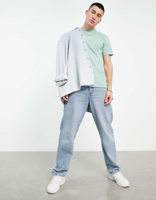 Calvin Klein - Exclusivité ASOS - T-shirt avec logo centré - Bleu sarcelle, 3 de 4