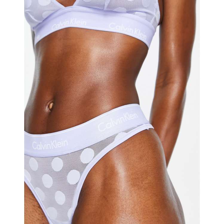 Calvin Klein String moderne en coton pour femme This is Love, Vert aqua. :  : Mode