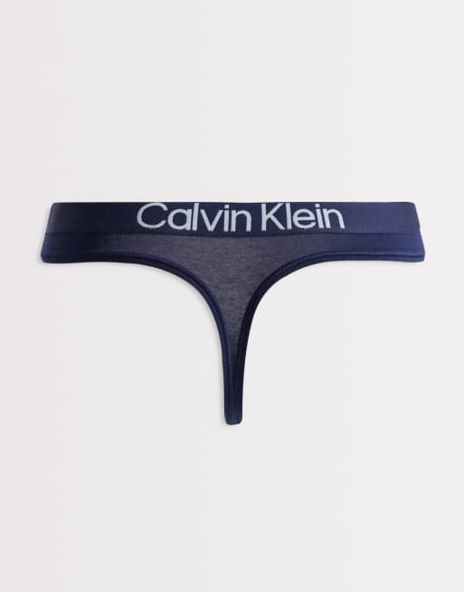 Calvin Klein - Extra Soft Cotton - Pakke med 5 g-strenge i marineblå/orange/grå, 2 af 3
