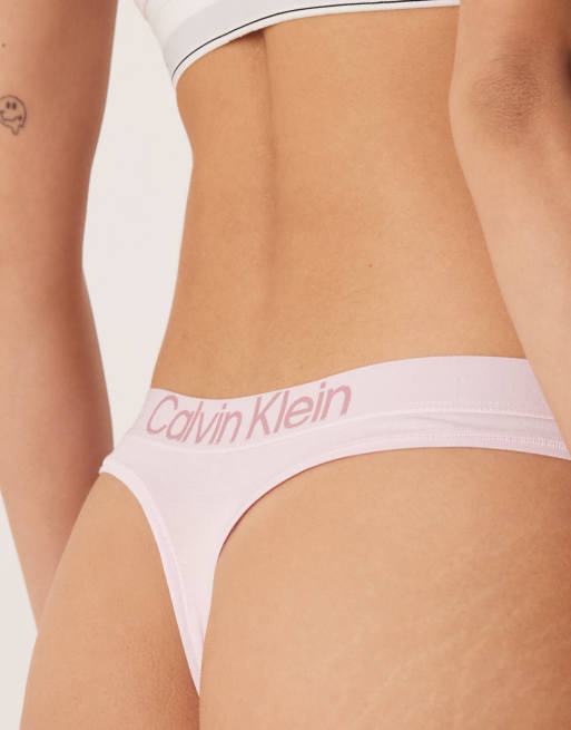 Calvin Klein Extra Soft Cotton thong in light pink, 4 of 4