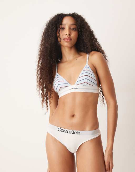 Calvin Klein Extra Soft Cotton thong in white, 3 of 4
