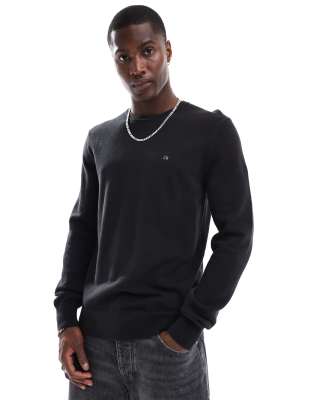 Calvin Klein fine textured knit jumper in black φωτογραφία