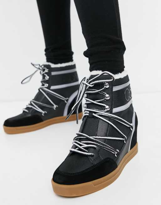 Calvin Klein Fiorenza lace-up boots in black | ASOS