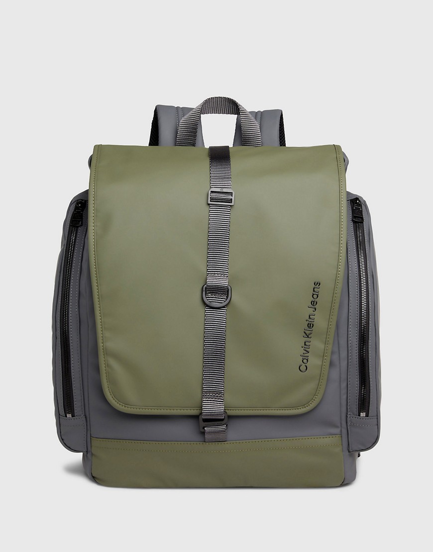 Calvin Klein Flap Backpack in grey