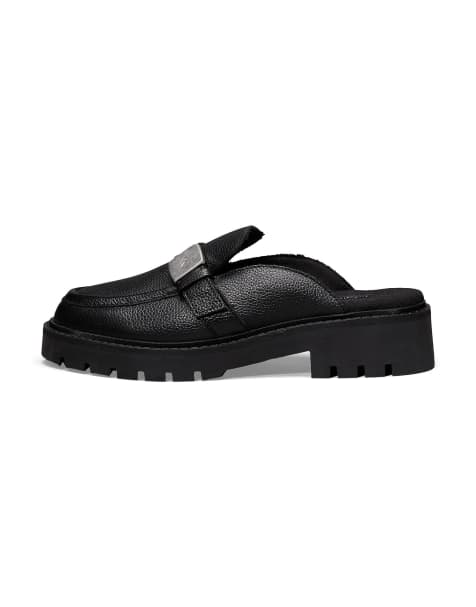 Calvin Klein flatform slipon shoe in Triple Black - view 1