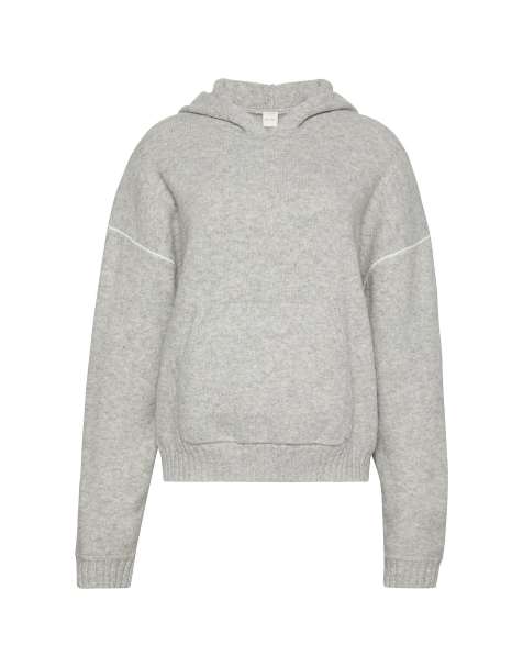 Calvin Klein – Flauschiger Lounge-Kapuzenpullover in Grau - view 1