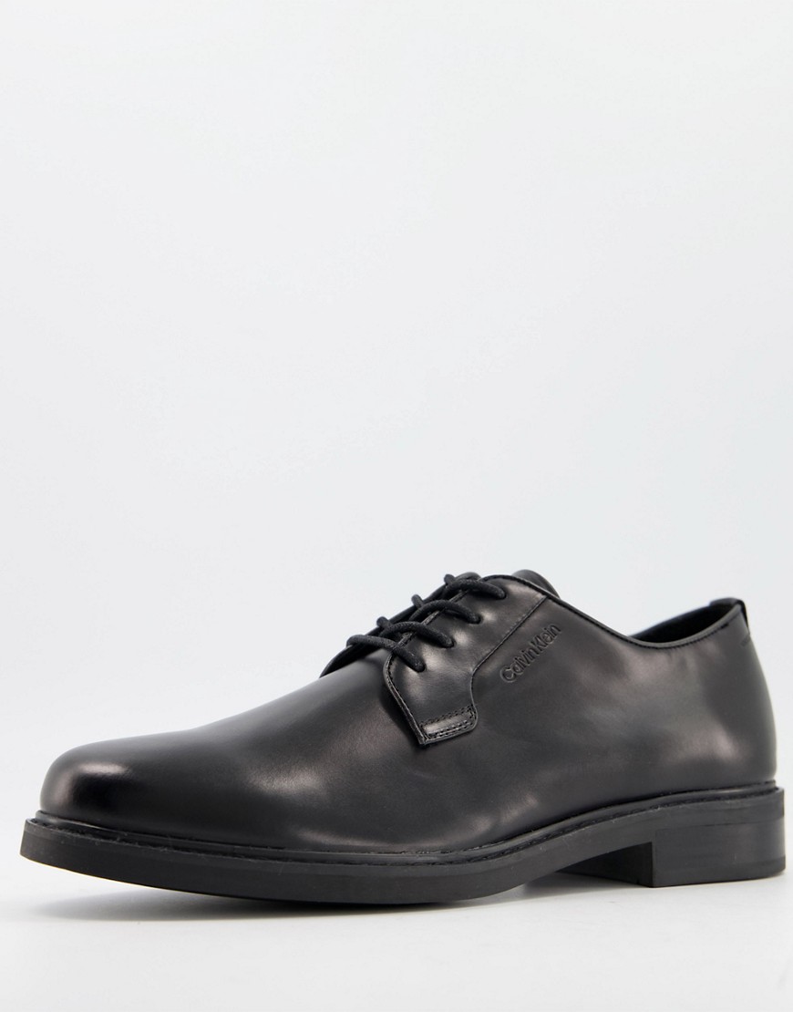 Calvin Klein Florin derby lace up shoes in black leather