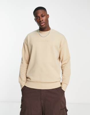 Calvin Klein front logo sweatshirt in beige