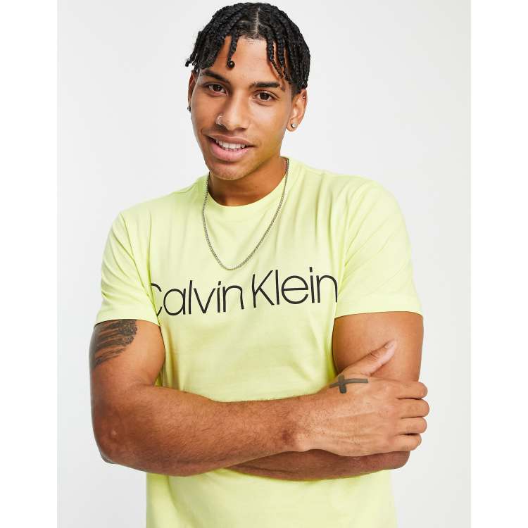 calvin klein yellow t shirt