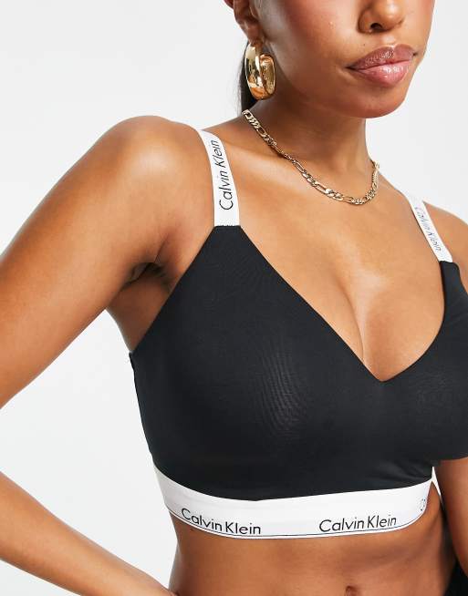 Calvin Klein Fuller Bust Modern Cotton lightly lined bralette in