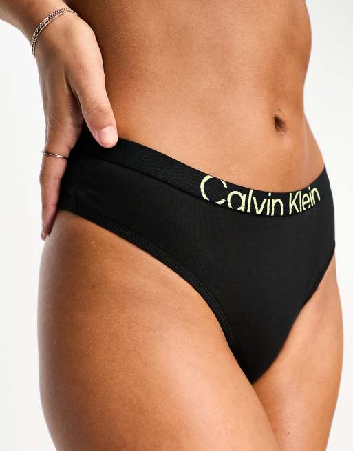 Calvin Klein Modern Cotton high waist thong in red