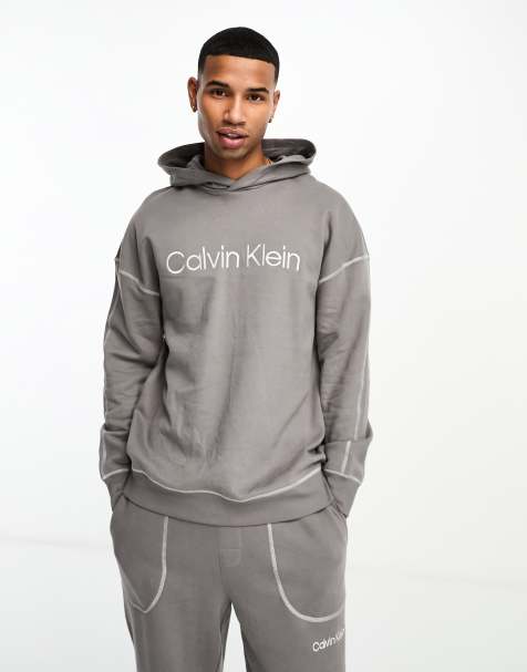 Calvin Klein Jeans Unisex monogram logo t-shirt in ivory