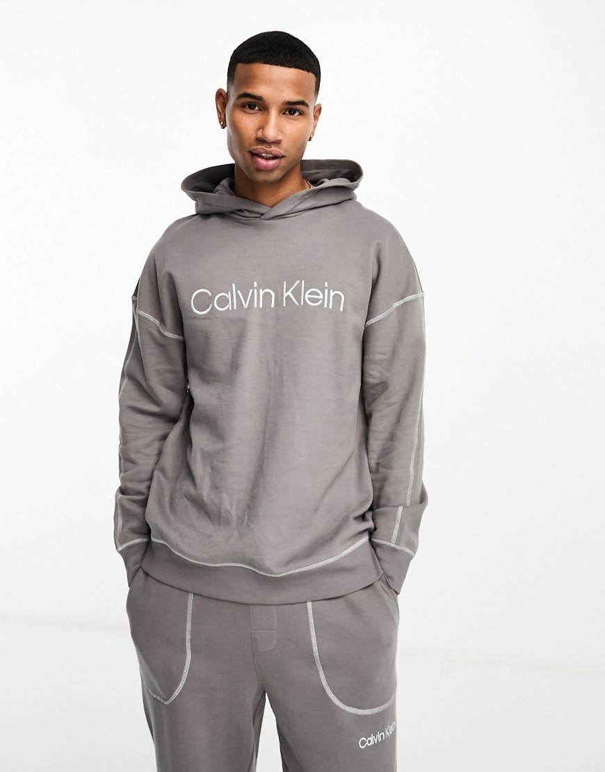 Calvin Klein future shift hoodie in charcoal grey