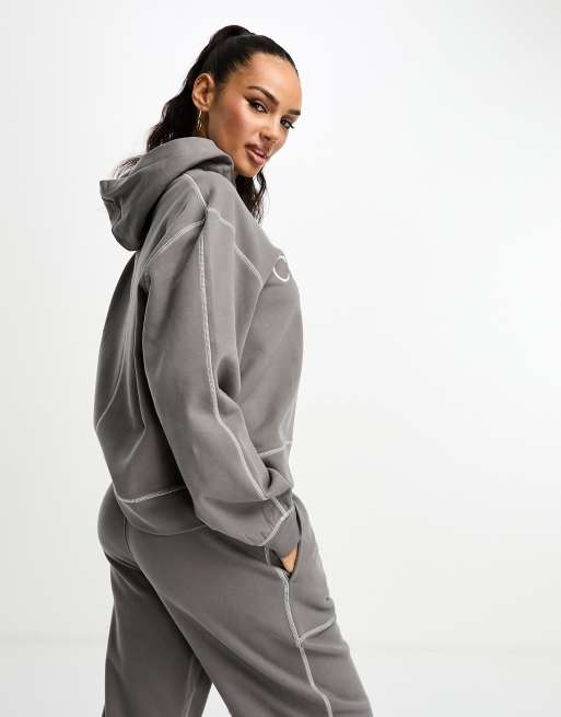 Calvin Klein Contrast Drawcords Oversized Hoodie Women