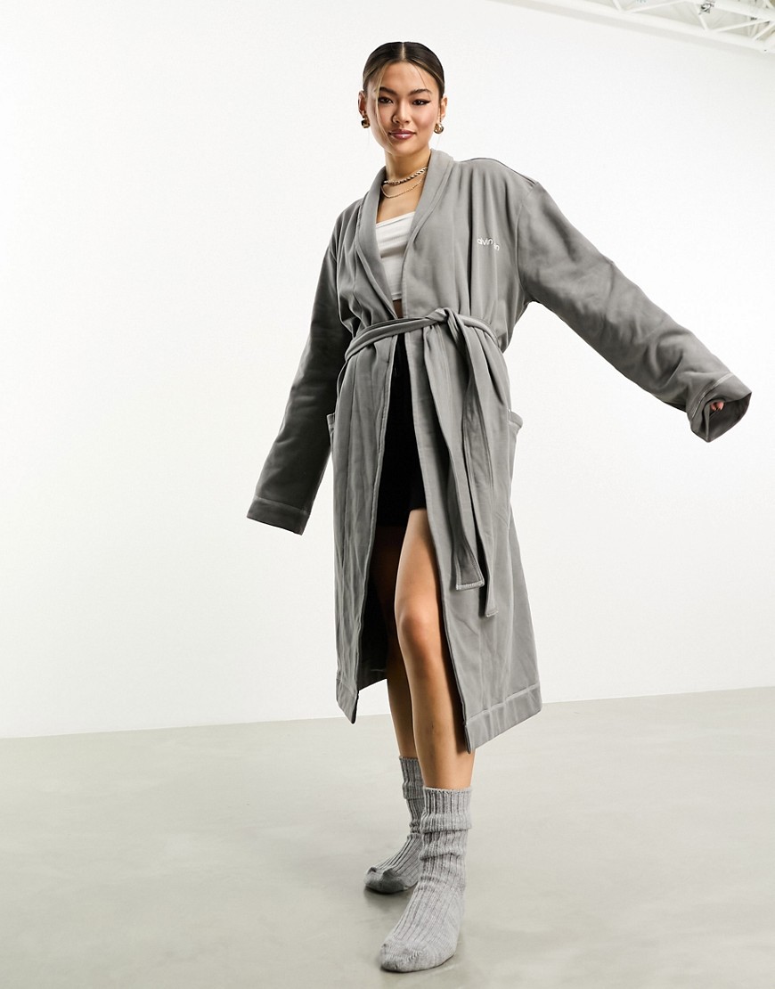 Calvin Klein Future Shift Robe In Gray