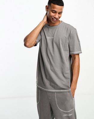 Calvin Klein future shift t-shirt in charcoal grey - ASOS Price Checker