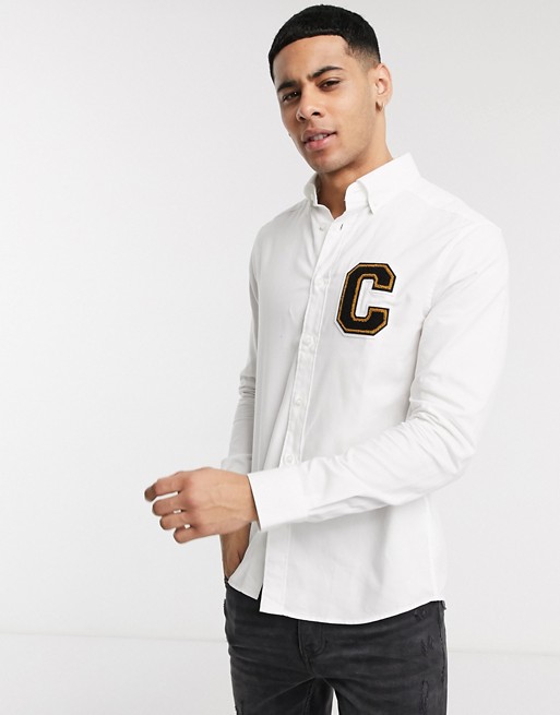 Calvin Klein galdo badge oxford long sleeve shirt